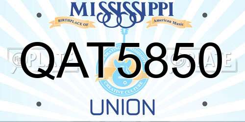QAT5850 Mississippi License Plate