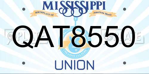 QAT8550 Mississippi License Plate