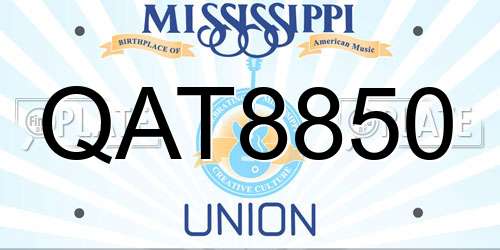 QAT8850 Mississippi License Plate
