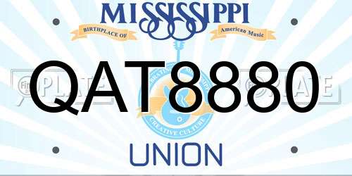 QAT8880 Mississippi License Plate