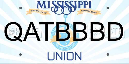 QATBBBD Mississippi License Plate