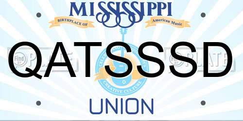 QATSSSD Mississippi License Plate