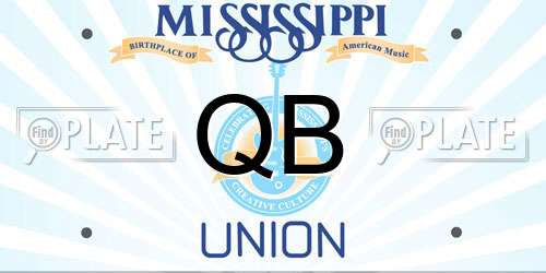 QB Mississippi License Plate