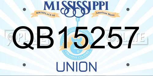 QB15257 Mississippi License Plate
