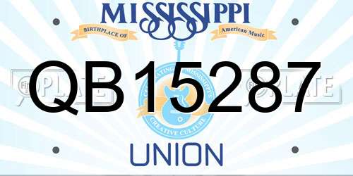 QB15287 Mississippi License Plate