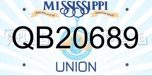 QB20689 Mississippi License Plate
