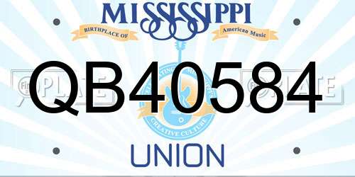 QB40584 Mississippi License Plate