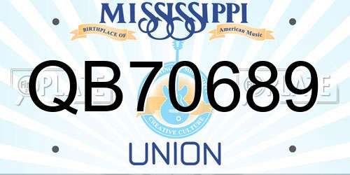 QB70689 Mississippi License Plate