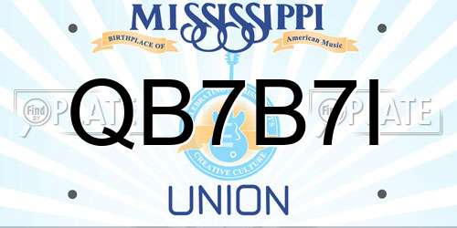 QB7B7I Mississippi License Plate