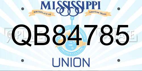 QB84785 Mississippi License Plate