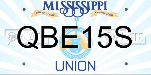 QBE15S Mississippi License Plate