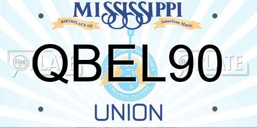 QBEL90 Mississippi License Plate