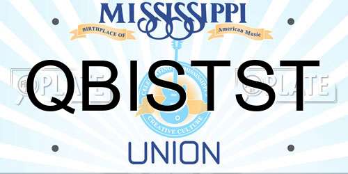 QBISTST Mississippi License Plate