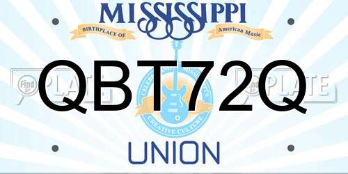 QBT72Q Mississippi License Plate