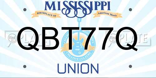 QBT77Q Mississippi License Plate