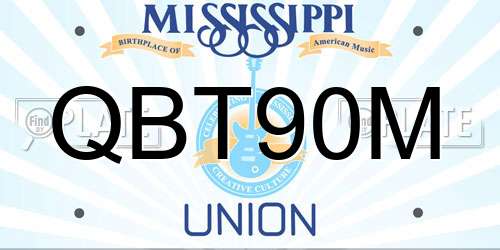 QBT90M Mississippi License Plate