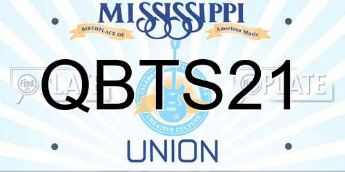QBTS21 Mississippi License Plate