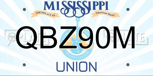 QBZ90M Mississippi License Plate