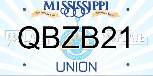 QBZB21 Mississippi License Plate