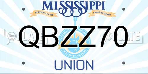 QBZZ70 Mississippi License Plate