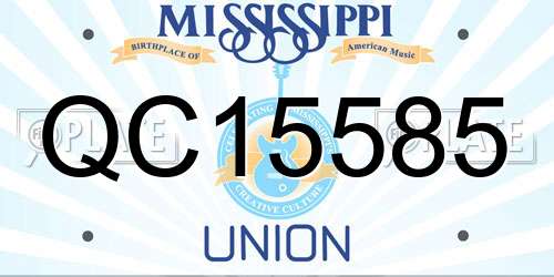 QC15585 Mississippi License Plate