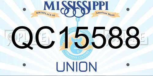 QC15588 Mississippi License Plate