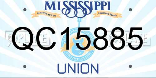 QC15885 Mississippi License Plate