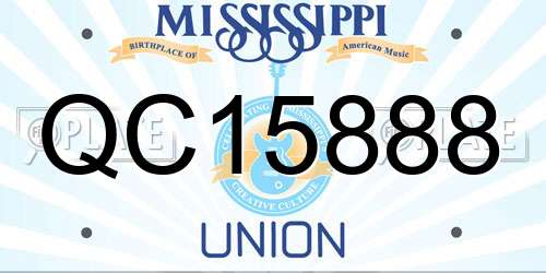 QC15888 Mississippi License Plate
