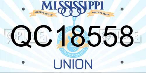 QC18558 Mississippi License Plate