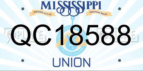 QC18588 Mississippi License Plate