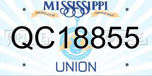 QC18855 Mississippi License Plate