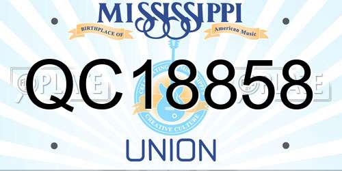 QC18858 Mississippi License Plate