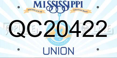 QC20422 Mississippi License Plate