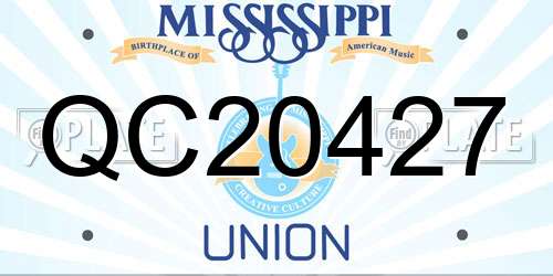 QC20427 Mississippi License Plate
