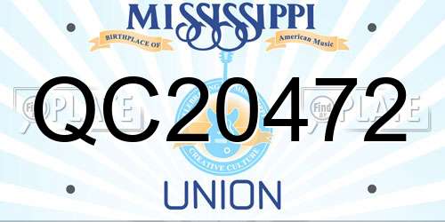 QC20472 Mississippi License Plate