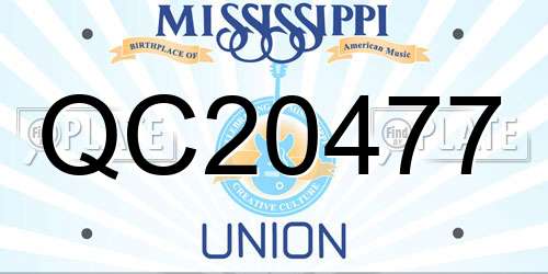 QC20477 Mississippi License Plate