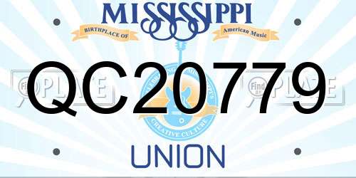 QC20779 Mississippi License Plate