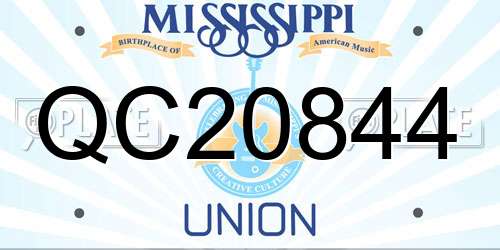 QC20844 Mississippi License Plate