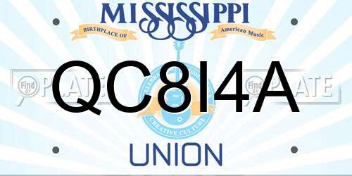 QC8I4A Mississippi License Plate