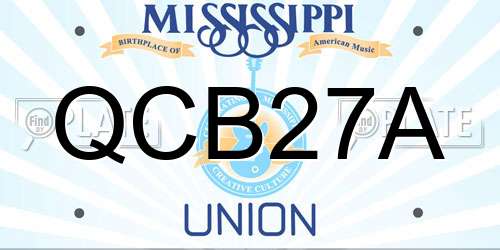 QCB27A Mississippi License Plate