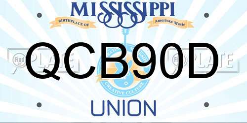 QCB90D Mississippi License Plate
