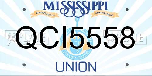 QCI5558 Mississippi License Plate