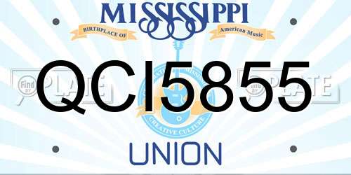 QCI5855 Mississippi License Plate