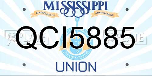 QCI5885 Mississippi License Plate
