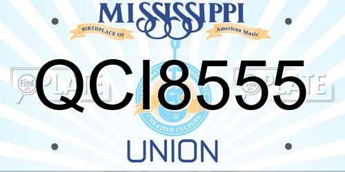 QCI8555 Mississippi License Plate