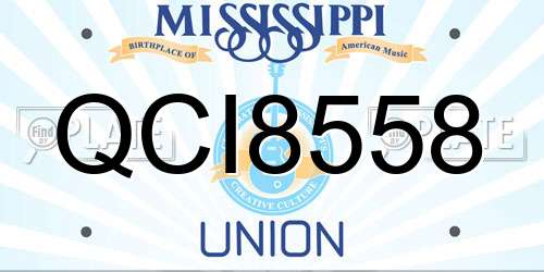 QCI8558 Mississippi License Plate