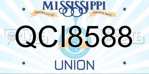 QCI8588 Mississippi License Plate