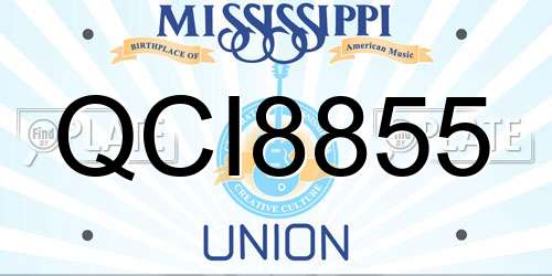 QCI8855 Mississippi License Plate