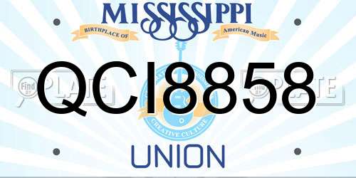 QCI8858 Mississippi License Plate