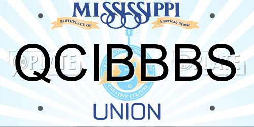 QCIBBBS Mississippi License Plate